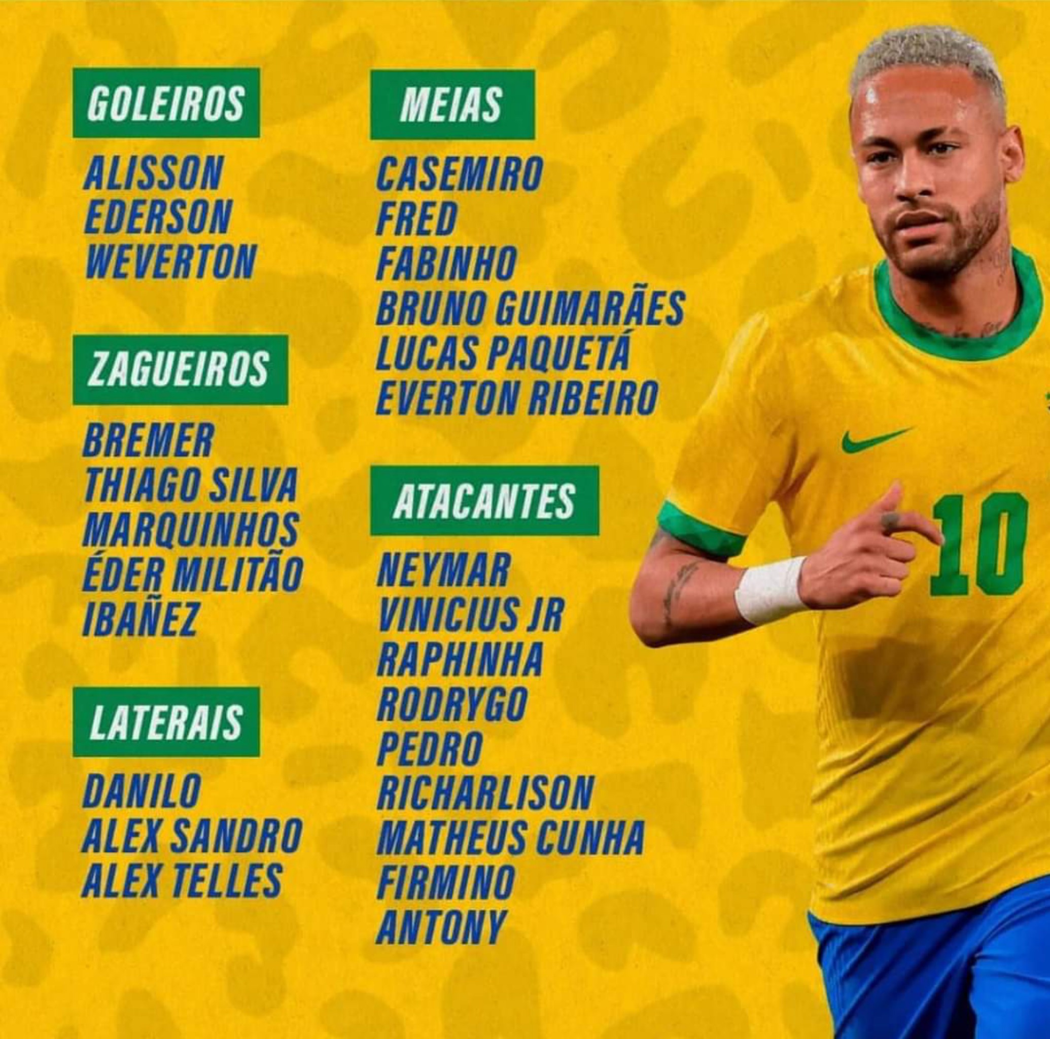 Veja datas e horários dos jogos do Brasil na Copa do Mundo do