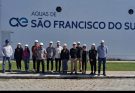 Representantes do IFC e prefeitura de Camboriú conhecem tecnologias da ETE de São Francisco do Sul